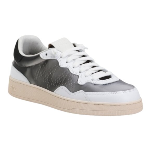 Women's P448 Made In Italy Leather Vert Foil Mirror Sneakers Size Various - Picture 1 of 2